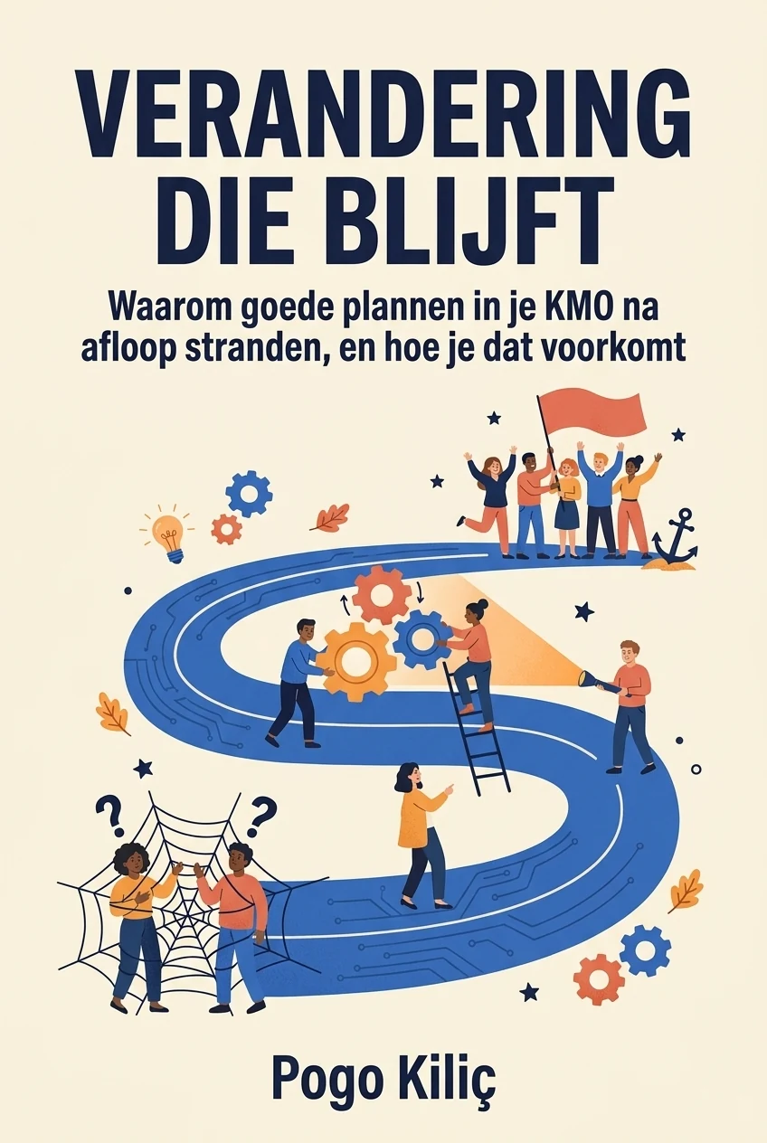 Boekcover: Verandering die blijft, door Pogo Kilic
